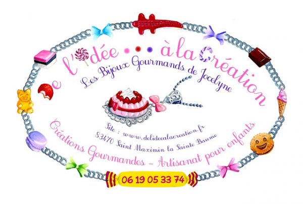 Création de Bijoux gourmands - Saint Maximin La Sainte Baume - Les Bijoux gourmands de Jocelyne