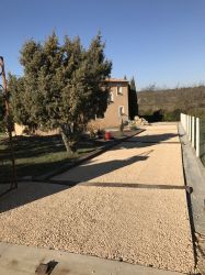 Création d'une voie d'accés stabilisée pour une villa dans le Var