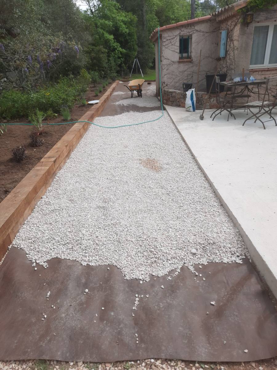 Création d'une allée stabilisée à st Maximin La Ste Baume