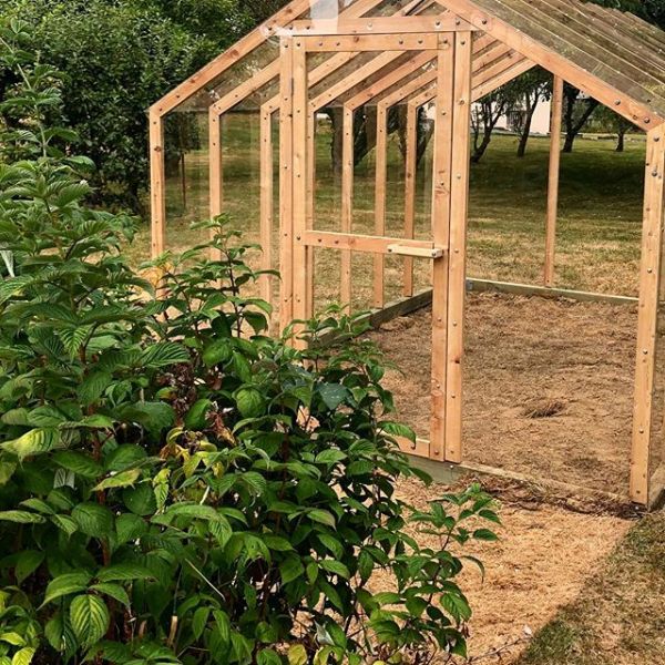 Petite serre en bois pour mettre à l'abri des hivers
