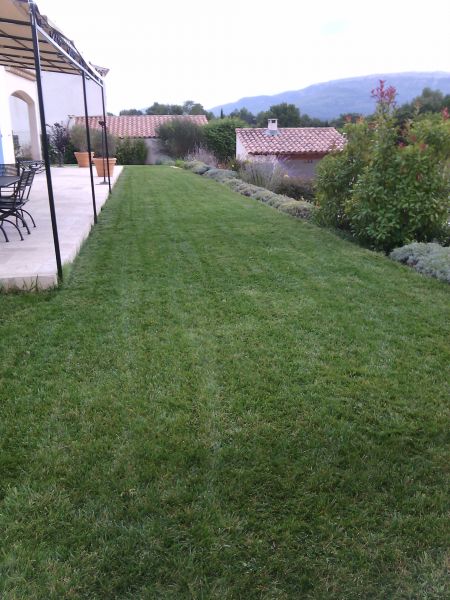 Tonte de pelouse à Pourrières dans le var