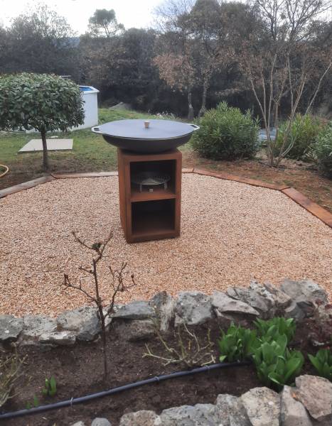 Aménagement extérieur pour Brasero plancha